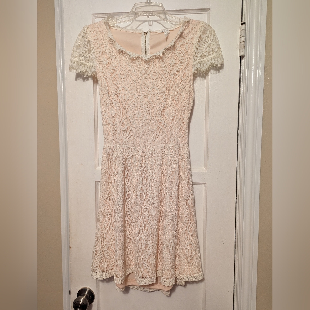 Cream lace dress